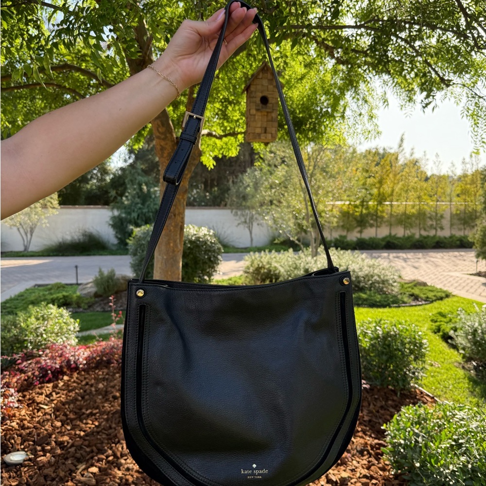 Kate Spade Black Shoulder Bag with Curved Silhouette